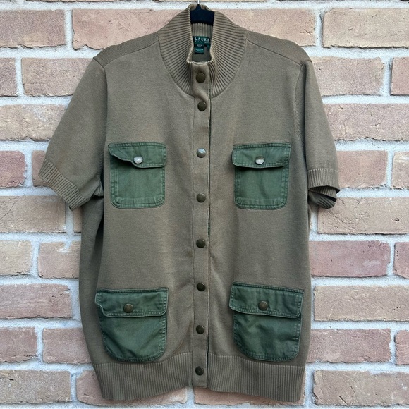 Ralph Lauren Modern Maasai Style Desert Olive Sweater Tactical  2x Futurecore - Picture 1 of 6